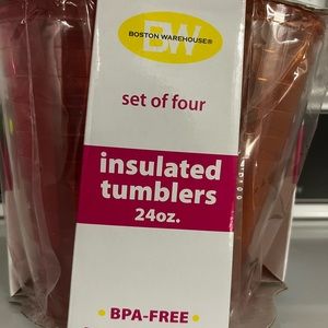 Boston Warehouse acrylic tumbler set of 4 NEVER OPENED 24 oz